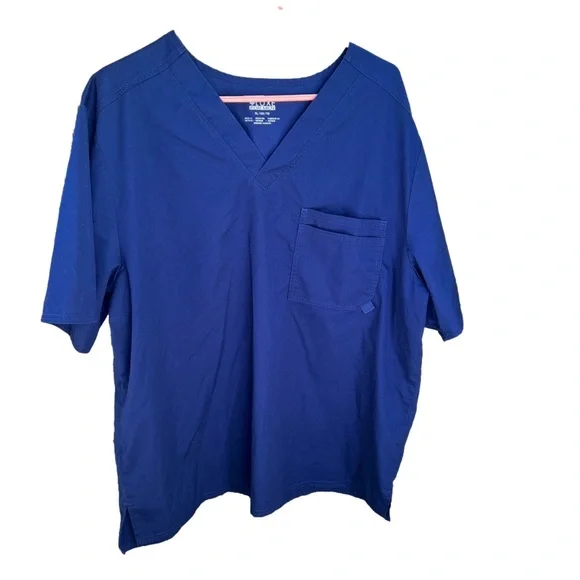 Cherokee Luxe scrub shirt men’s Size XL navy blue one front chest pocket - Picture 1 of 7